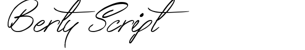 Berty Script font preview